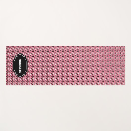 PINK LEOPARD PRINT milieuvriendelijk Yoga Mat (Voorkant (horizontaal))