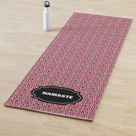 PINK LEOPARD PRINT milieuvriendelijk Yoga Mat (In situ)