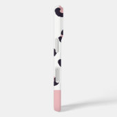 Pink Leopard Print Monogrammed Case-Mate iPhone Case (Achterkant / Rechts)