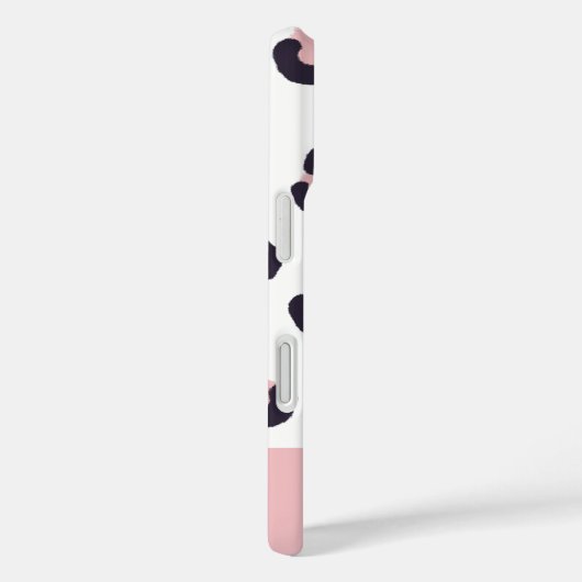 Pink Leopard Print Monogrammed Case-Mate iPhone Case (Achterkant / Rechts)