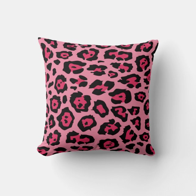 Pink Leopard print trendy Kussen (Voorkant)