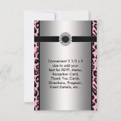 Pink Leopard RSVP-Sjabloon RSVP Kaartje (Achterkant)