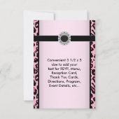 Pink Leopard RSVP-Sjabloon RSVP Kaartje (Achterkant)