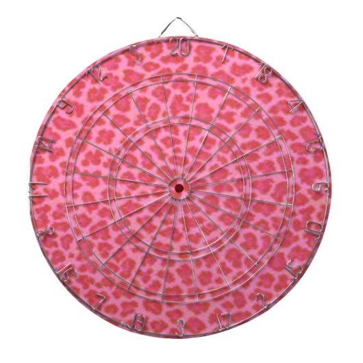 Pink Leopard Skin Dart Board Dartbord (Voorkant)