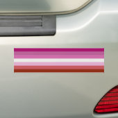 Pink Lesbian Pride Flag Bumpersticker (Op auto)