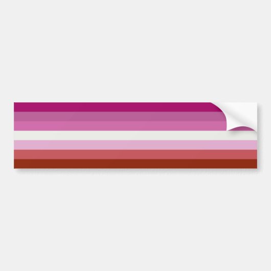 Pink Lesbian Pride Flag Bumpersticker (Voorkant)