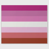 Pink Lesbian Pride Flag Cadeaupapier (Vlak)