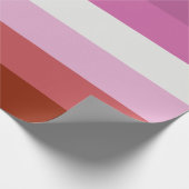 Pink Lesbian Pride Flag Cadeaupapier (Hoek)