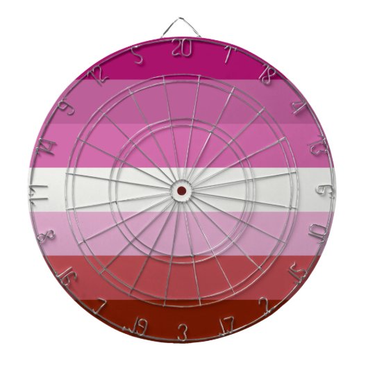 Pink Lesbian Pride Flag Dartbord (Voorkant)