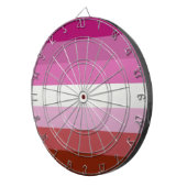 Pink Lesbian Pride Flag Dartbord (Voorkant Rechts)