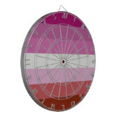 Pink Lesbian Pride Flag Dartbord (Voorkant Links)