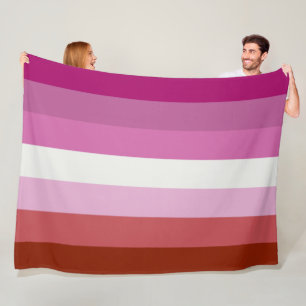 Pink Lesbian Pride Flag Fleece Deken