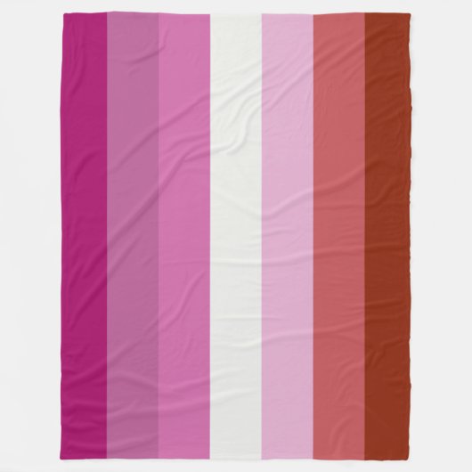 Pink Lesbian Pride Flag Fleece Deken (Voorkant)