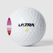 Pink Lesbian Pride Flag Golfballen (Logo)