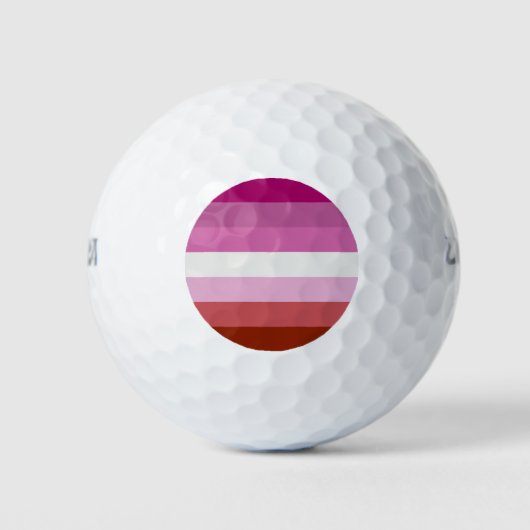 Pink Lesbian Pride Flag Golfballen (Voorkant)