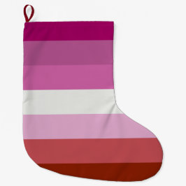 Pink Lesbian Pride Flag Grote Kerstsok
