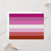 Pink Lesbian Pride Flag Kaart (Voorkant / Achterkant in situ)
