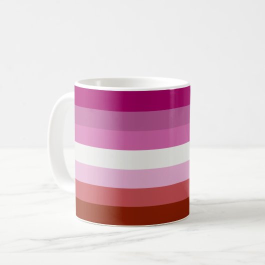 Pink Lesbian Pride Flag Koffiemok (Voorkant links)