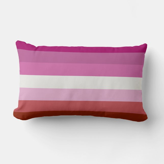 Pink Lesbian Pride Flag Kussen (Voorkant)