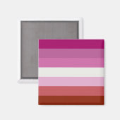 Pink Lesbian Pride Flag Magneet (Voorkant / Achterkant)