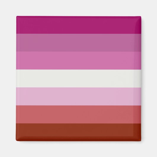 Pink Lesbian Pride Flag Magneet (Voorkant)