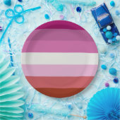 Pink Lesbian Pride Flag Papieren Bordje (Feest)