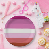 Pink Lesbian Pride Flag Papieren Bordje (Feest)