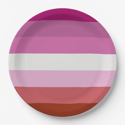 Pink Lesbian Pride Flag Papieren Bordje (Voorkant)