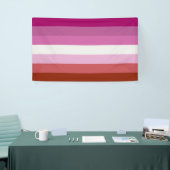 Pink Lesbian Pride Flag Spandoek (Beurs)