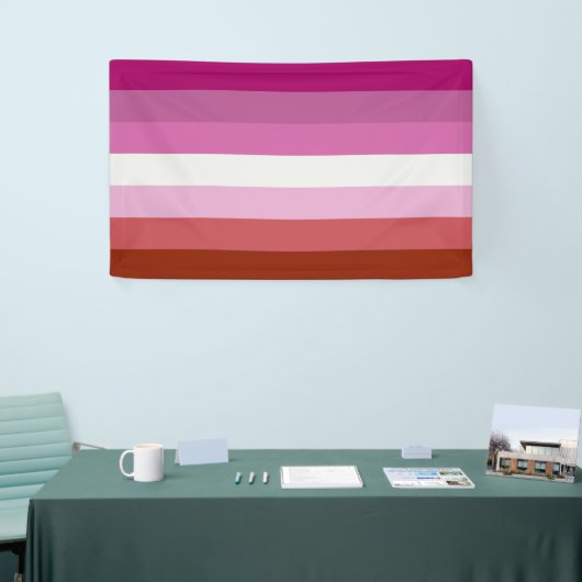 Pink Lesbian Pride Flag Spandoek (Beurs)