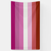 Pink Lesbian Pride Flag Spandoek (Verticaal)