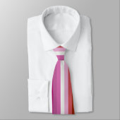 Pink Lesbian Pride Flag Stropdas (Gebonden)
