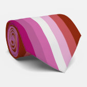 Pink Lesbian Pride Flag Stropdas (Opgerold)