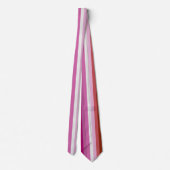 Pink Lesbian Pride Flag Stropdas (Achterkant)