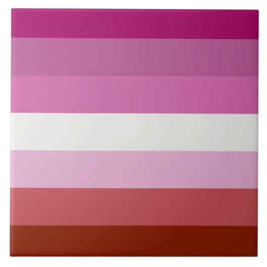 Pink Lesbian Pride Flag Tegeltje (Voorkant)