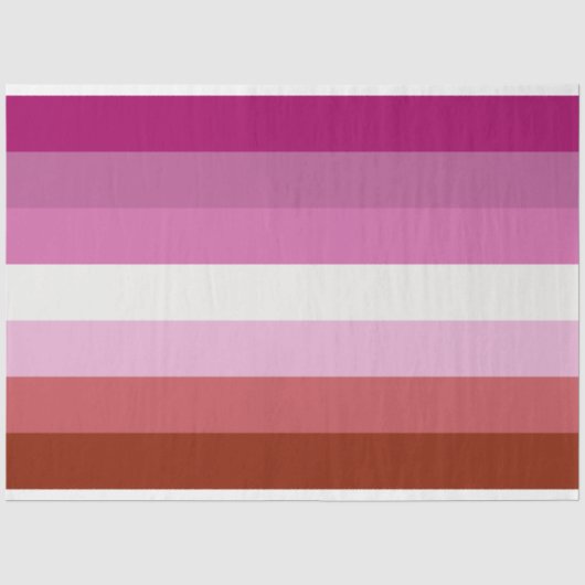 Pink Lesbian Pride Flag Tissuepapier (Voorkant)