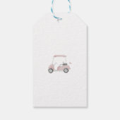 Pink let’s par t-shirt Golf Verjaardag Cadeaulabel (Achterkant)