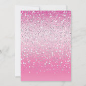 Pink Let's Go Party Uitnodiging voor Verjaardag (Achterkant)