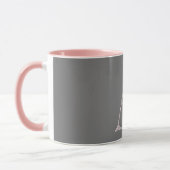 Pink Letter A Mug – Light Pink Minimal Monogram  Mok (Links)