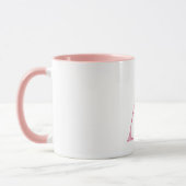 Pink Letter A Mug – Minimal Circle Monogram Design Mok (Links)