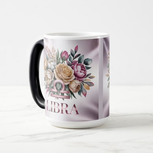 Pink Libra Glyph Lavender Morphing Mug Magische Mok (Voorkant links)