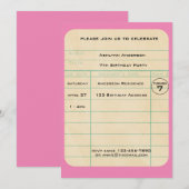 Pink Library Kaart Verjaardag (Voorkant / Achterkant)