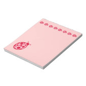 Pink Lieveheersbeestjes Notitieblok (Linkerzijde)