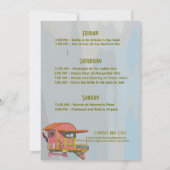 Pink Lifeguard Vibes Bachelorette Weekend Kaart (Achterkant)