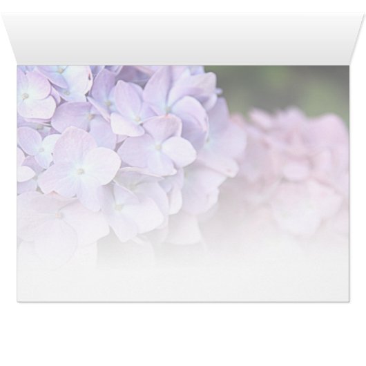 ©Pink & Light Paars Hydrangeas Bloom Blank (Binenzijde Horizontaal (Onderkant))