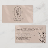 Pink Light Pastel Girly Flower Florist Visitekaartje (Voorkant / Achterkant)