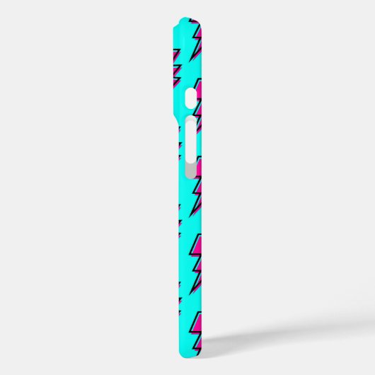 Pink Lighting Volt Mobile Phone Case 80s Design (Achterkant / Links)