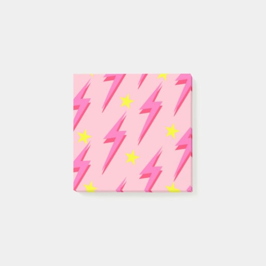 Pink Lightning Post-it Notes Stijlvolle organisati (Voorkant)
