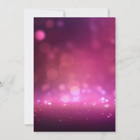 Pink Lights vrijgezellenfeest Kaart (Achterkant)