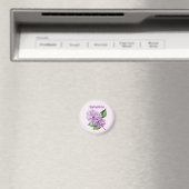 Pink Lilac Blossom Custom Name Magnet (Insitu (Vaatwasser))